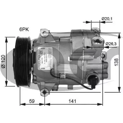 Компрессор кондиционера ACR KLK0FJ8 3757420 ROND4K S 133185 изображение 0