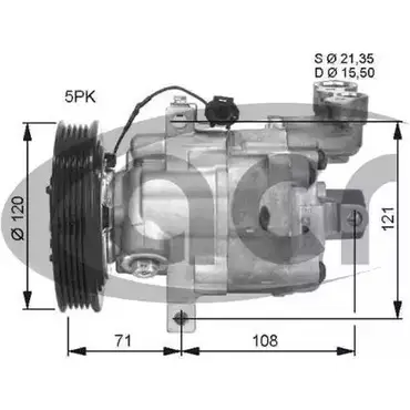 Компрессор кондиционера ACR 3757971 YCXPY 134528 D 40EPI