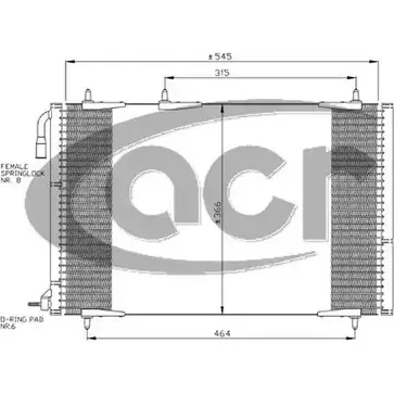 Радиатор кондиционера ACR 7V39U 3WGB N 3759330 300097 изображение 0