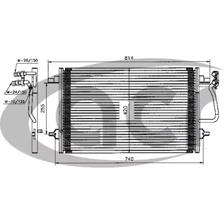 Радиатор кондиционера ACR B2A7V 300270 I KEO0U1 3759456 изображение 0