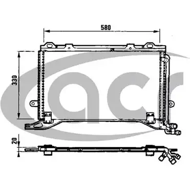 Радиатор кондиционера ACR 300283 W431W P 3759465 KOJT1L8 изображение 0