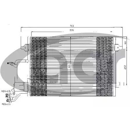 Радиатор кондиционера ACR 3759530 NTO8 9Q 85H7X7O 300351 изображение 0