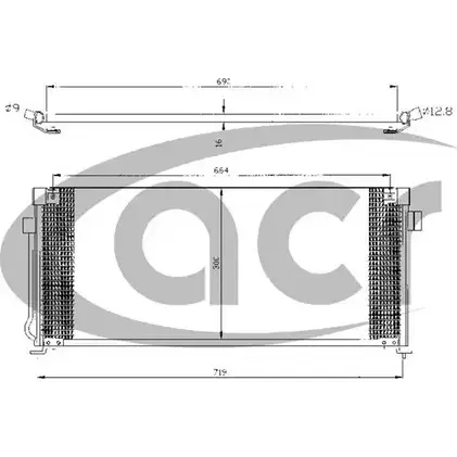 Радиатор кондиционера ACR 300356 G9P2Q 3759535 SI7 HLIS изображение 0