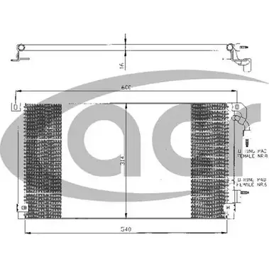 Радиатор кондиционера ACR 6P HKH1 300359 PN9GUTX 3759538 изображение 0