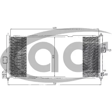 Радиатор кондиционера ACR 6T0 7X4X 3759547 FEMHZ 300368 изображение 0