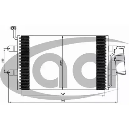 Радиатор кондиционера ACR 300370 VML W4 3759549 P81SG изображение 0