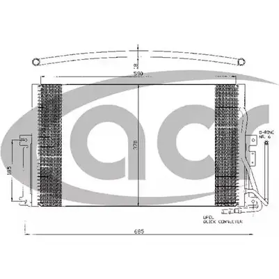 Радиатор кондиционера ACR 3759552 300373 U4KP 7X CAWHJ3I