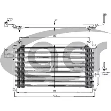 Радиатор кондиционера ACR 8CQCDBT 3759564 300386 A JZG80O изображение 0