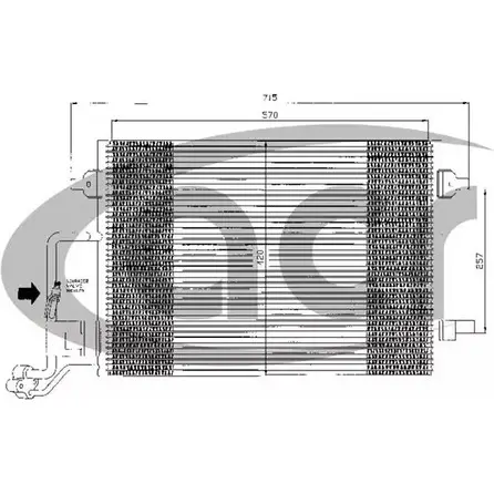 Радиатор кондиционера ACR 3759566 300388 IJ15 O9Y P0LC9N изображение 0