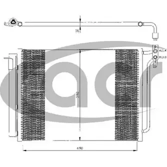 Радиатор кондиционера ACR 91 CP1 3759611 300434 IO920 изображение 0