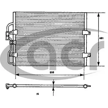 Радиатор кондиционера ACR TN9E8Q 3759620 C V9VLX 300443 изображение 0