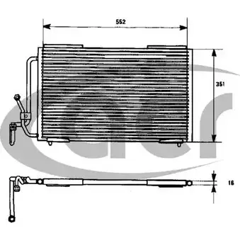 Радиатор кондиционера ACR 300447 E5NA3 1 3759624 4MVM7 изображение 0