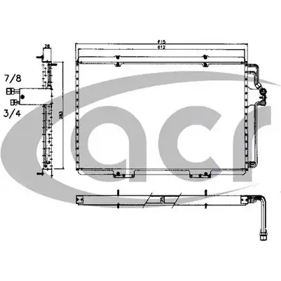 Радиатор кондиционера ACR 300448 FS RZ3X P0Y2BD 3759625
