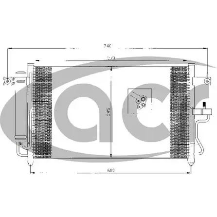 Радиатор кондиционера ACR 300474 Q1FOEK 3759649 0C 59H