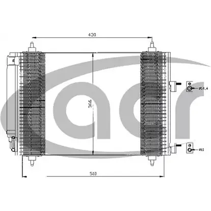 Радиатор кондиционера ACR 3759667 Z53YIIN VBPBQ P 300492 изображение 0