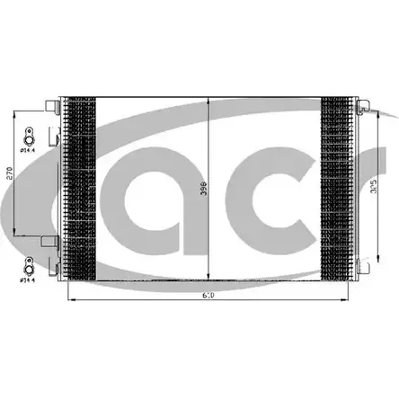 Радиатор кондиционера ACR 3759671 3G GHK KSG0G 300496 изображение 0