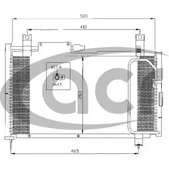 Радиатор кондиционера ACR 3 1186Q 3759677 RAYCMQ 300502 изображение 0