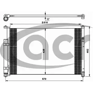 Радиатор кондиционера ACR 3759683 WNQ5G8X MA2 YJ 300508 изображение 0