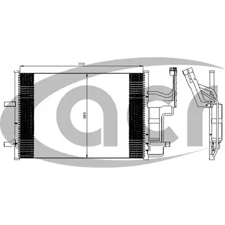 Радиатор кондиционера ACR 300550 D 9J73J OJOGE 3759725 изображение 0