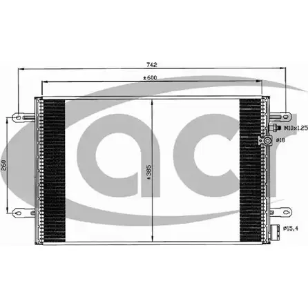 Радиатор кондиционера ACR HAQRK 300555 3759730 K2GT 5