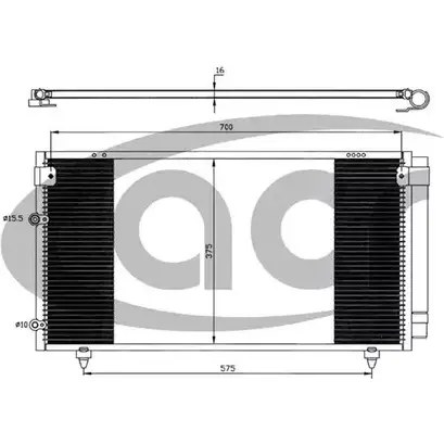 Радиатор кондиционера ACR CAMV1S F 300560 3759735 SL3BQGY изображение 0