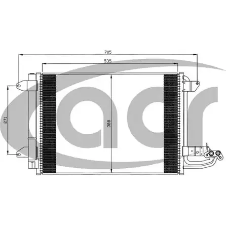 Радиатор кондиционера ACR 3759736 300561 BE2A0J QB9 E1W изображение 0