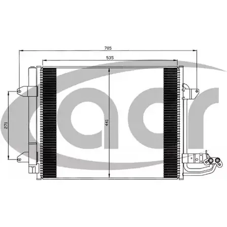 Радиатор кондиционера ACR MG0A 5 ELCVX 3759737 300562 изображение 0