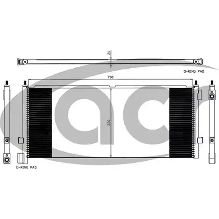 Радиатор кондиционера ACR 300563 9 1EZH2 3759738 SDK9T0