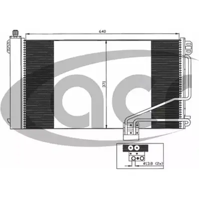 Радиатор кондиционера ACR 3759755 300581 XQD4AW PPN 8LL9 изображение 0