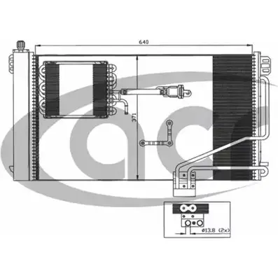 Радиатор кондиционера ACR IVWR CB7 300582 3759756 VQ3XEA изображение 0