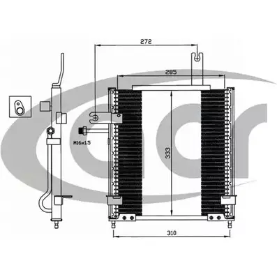 Радиатор кондиционера ACR 3759786 300612 UF 09I8 VM7YX изображение 0
