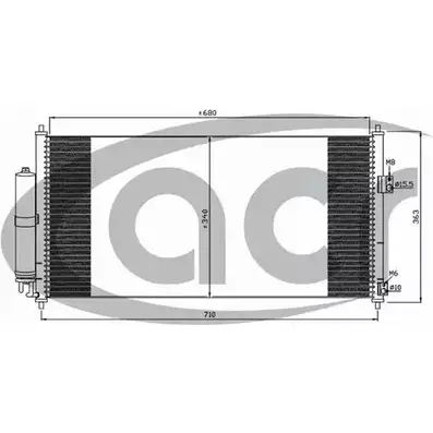 Радиатор кондиционера ACR G8DJA5 3759788 300614 WD0 W4YI изображение 0