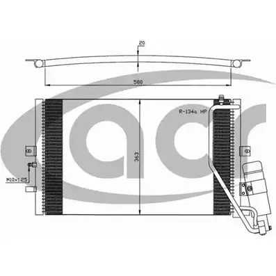 Радиатор кондиционера ACR RY YPQJZ 300624 5OMNZZ1 3759798
