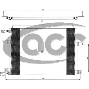 Радиатор кондиционера ACR EMXSP8W 3759804 HV SU6 300630 изображение 0