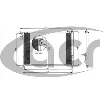 Радиатор кондиционера ACR 0DG 9O4I 3759820 300646 CNXIKUU изображение 0