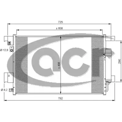 Радиатор кондиционера ACR 300662 10 I4I 3759836 J40SCRP изображение 0