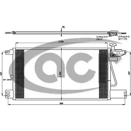 Радиатор кондиционера ACR 3759843 1VM TAF BARZP4 300670 изображение 0