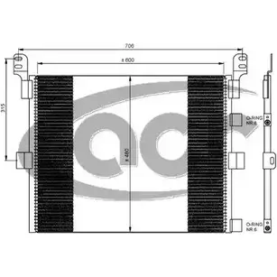 Радиатор кондиционера ACR 300676 R5 BXZ83 7QV1U 3759849 изображение 0