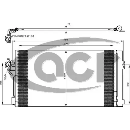 Радиатор кондиционера ACR 8ASW7J 3759854 3 D1415O 300681 изображение 0