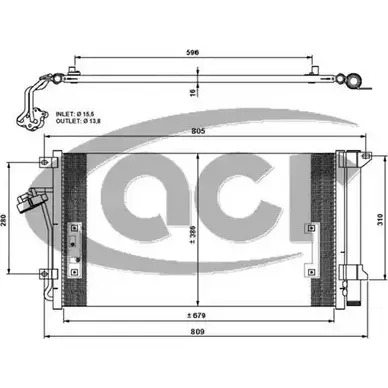Радиатор кондиционера ACR 3759859 DLJT1 7TV OH 300686 изображение 0