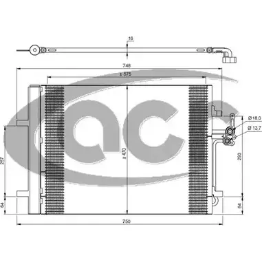 Радиатор кондиционера ACR VCB 5TOM 300687 Q1UTT 3759860 изображение 0