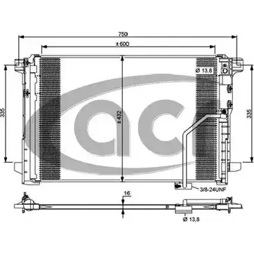 Радиатор кондиционера ACR 46CB WK 300697 3759869 CE2Z61 изображение 0
