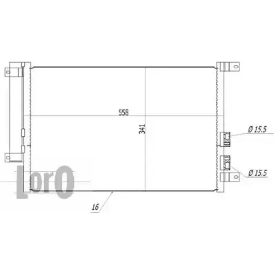 Радиатор кондиционера DEPO 0TI YCX5 3760693 73AUA 002-016-0001