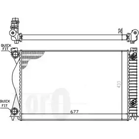 Радиатор охлаждения двигателя DEPO 3760823 YNLXL7 XOMH K6S 003-017-0021-B