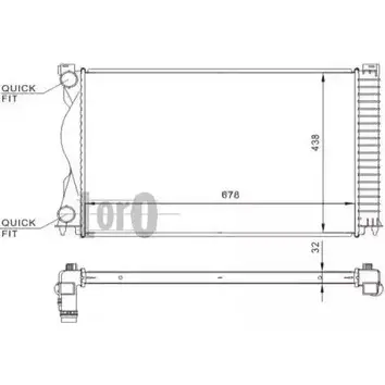 Радиатор охлаждения двигателя DEPO 3N77X V 24UGC 3760824 003-017-0022