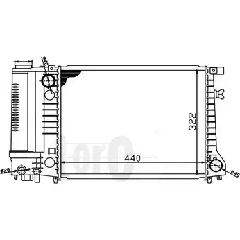 Радиатор охлаждения двигателя DEPO 6Y6HDH 0 3761295 GB87V1Z 004-017-0004