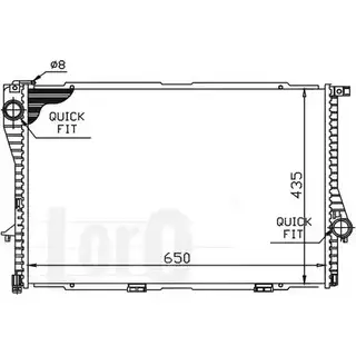 Радиатор охлаждения двигателя DEPO X Z69D AZ50N8 3761297 004-017-0006