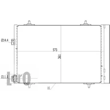 Радиатор кондиционера DEPO B RZ7X 7JCOD 3761978 009-016-0001 изображение 0