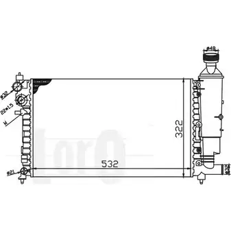 Радиатор охлаждения двигателя DEPO 3762026 009-017-0021 E49I9 9BCX 85