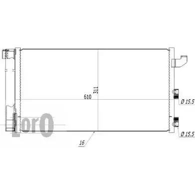 Радиатор кондиционера DEPO 016-016-0001 P0479IK T 53ZRB 3762641 изображение 0